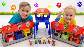 Vlad y Niki PAW Patrol camiones de juguete Misión de rescate