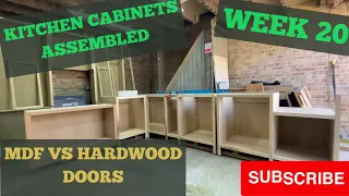 MDF vs Hardwood shaker doors and how I build my kitchen cabinets #carpentry #joinery #20