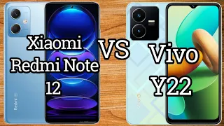 Xiaomi Redmi Note 12 Vs Vivo Y22 full comparison||Xiaomi Redmi Note 12 full review||at mobiles hut