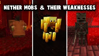 Minecraft - 8 Nether Mobs & Their Weaknesses