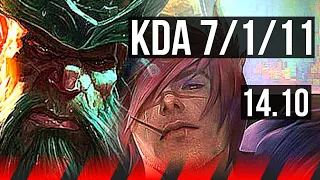 GANGPLANK vs SETT (TOP) | 7/1/11, Godlike | BR Diamond | 14.10