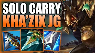 HOW TO PLAY KHA'ZIX JUNGLE & SOLO CARRY THE GAME IN S12! Best build/runes S+ Guide League of Legends