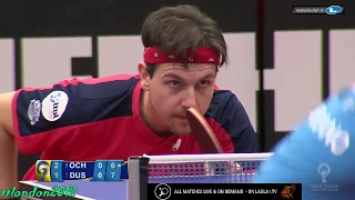 Timo Boll vs Hugo Calderano (Champions League 2018)