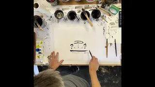 Dwight Knowlton Live Sketch Porsche 356 Minimalism