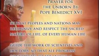 Prayer for Unborn by Pope Benedict XVI