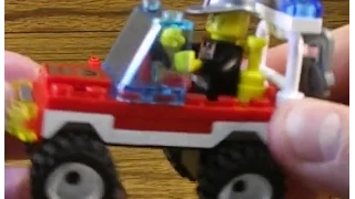 Lego совместимый Enlighten Пожарник на джипе 901. Серия Fire Rescue. Обзор и сборка