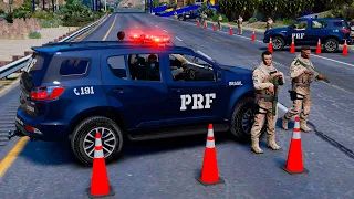 OPERAÇÃO DA PRF FISCALIZA VEÍCULOS NA FRONTEIRA | GTA 5 POLICIAL