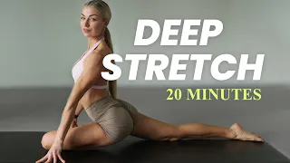 20 Minute Full Body Deep Stretch to increase flexibility and stress relief