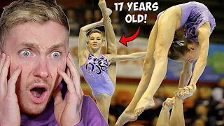 Reacting to my 'Girlfriend's Old Acrobatic Gymnastics' {she looks about 9} ft Emily McCarthy