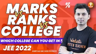 Marks vs Percentile vs Ranks vs College 🔥Your Target Score for your Dream College ❤️ JEE Mains 2022