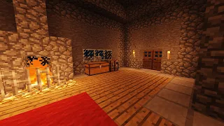 Relaxing Minecraft Fireplace and Rain Ambience w/vanilla music