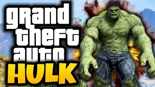 GTA 5: Hulk in GTA! - (GTA 5 Hulk Mod Funny Moments)