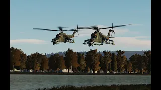 Mi-24P Mission - Pair of Mi-24s Engaging Armor