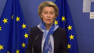 EU-USA-Gipfel: Pressekonferenz mit Ursula von der Leyen und Charles Michel