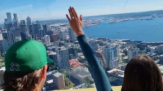 View over Seattle from the top of Space Needle