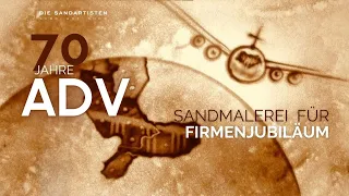 SANDMALEREI FÜR FIRMENJUBILÄUM I 70 JAHRE ADV I DIE SANDARTISTEN