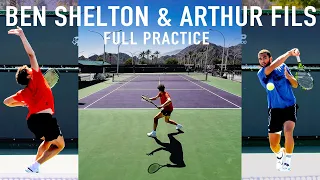 Ben Shelton & Arthur Fils practice [Indian wells 2024]