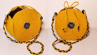 How to make quick & easy rope bag / Diy rope bag / Rope craft / Hamna Nadeem