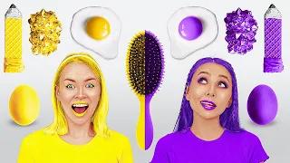 SOL ENCONTRA LAVANDA | Teste de Sabor Amarelo VS Roxo por 123 GO! FOOD