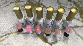 BORN PRETTY Nude Jelly Gel Polish Set swatches  | Alicia Williams | Translucent Gel Polish