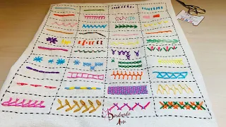 ¡Wow! 💯🤩41 PUNTADAS DE BORDADO A MANO PARA TU MUESTRARIO FACIL Y RAPIDO | EMBROIDERY STITCHES