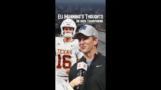 Eli Manning's Thoughts On If Arch Should Transfer