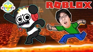 RYAN'S DADDY ESCAPES THE DUNGEON WITH COMBO PANDA IN ROBLOX! Let's Play Roblox