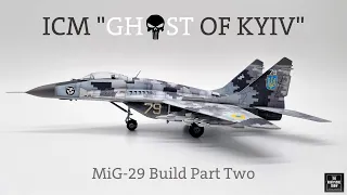 Pixel Camouflage Decals, Final Assembly & Finished Build of the MiG-29 "GHOST OF KYIV"