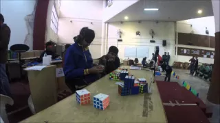 Shivam Bansal Multiblind National Record 22/25 cubes in 59:13!