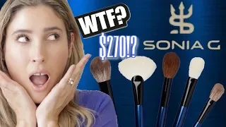 $270?! SONIA G SKY FACE Brush Set | Review Demo Best Luxury Makeup Brushes Beautylish