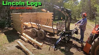 Log Cabin Built with Lincoln Logs (just a bit heavier)