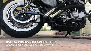 Soundcheck BSL Rainbow Exhaust on Harley-Davidson Sportster