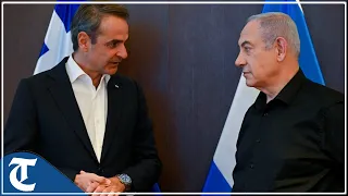 Greek PM Mitsotakis meets Israeli PM Netanyahu; says 'have to unite against Hamas, which is ISIS'