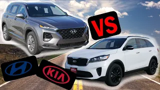 2020 Hyundai Santa Fe vs 2020 Kia Sorento | What are the differences?