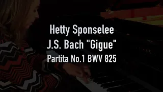 J.S. Bach - "Gigue" from Partita 1 BWV 825 - Hetty Sponselee