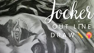 Easy way to draw jocker out line ✏️🤫#viralvideo #realistic #artist