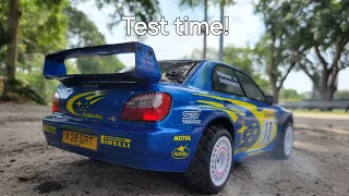 Kyosho Fazer 2002 WRC Impreza Test Run No Gyro Needed!