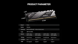 Netac 16GB 2x8GB | DDR4 DRAM 3200MHz | CL16 PC4 35V 288 Pin XMP 2 0 | Designed for Gaming Computer