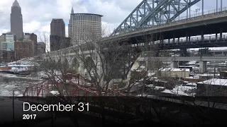 Cuyahoga River Ore Carrier Time Lapse