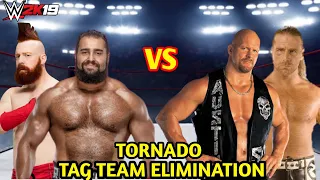 Sheamus And Rusev VS Stone Cold And Shawn Michaels || Tornado Tag Team Elimination || WWE 2K19