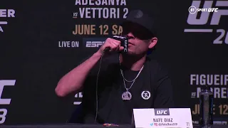 Lighting up on stage?! Nate Diaz's UFC 263 press conference best bits