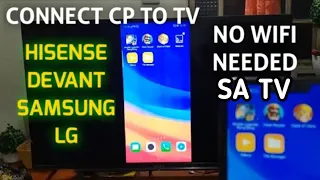 CONNECT CP TO TV NO WIFI NEEDED SA TV | Screen Mirroring Tagalog Tutorial