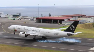 A330N TAP(STAR ALLIANCE LIVERY) landing and take off at Madeira Airport