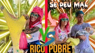 RICO VS POBRE FAZENDO AMOEBA / SLIME |  Maloucos #7