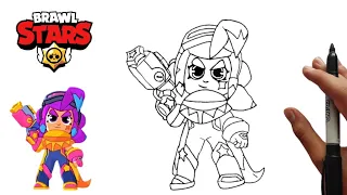 How to draw New Skin Squad Busters Shelly New Season from Brawl Stars