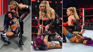 Natalya brutalizing Sasha Banks