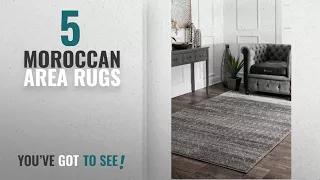 Top 10 Moroccan Area Rugs [2018 ]: nuLOOM RZBD16B Moroccan Blythe Rug, 5' Round, Dark Grey