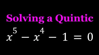 Solving x^5-x^4-1=0 in Two Ways