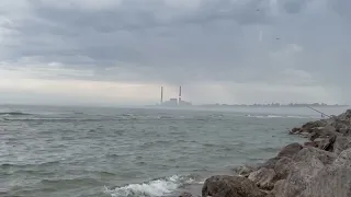 watching the fog roll out over Lake Michigan