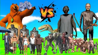 the grizzly & The Lemmings Challenge Granny & Granpa in Animal Revolt Battle Simulator Game funny gp